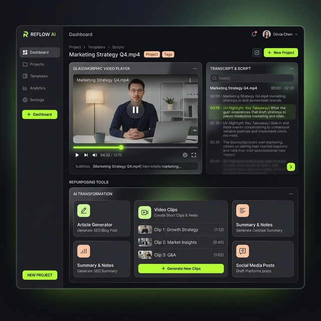 REFLOW AI Dashboard